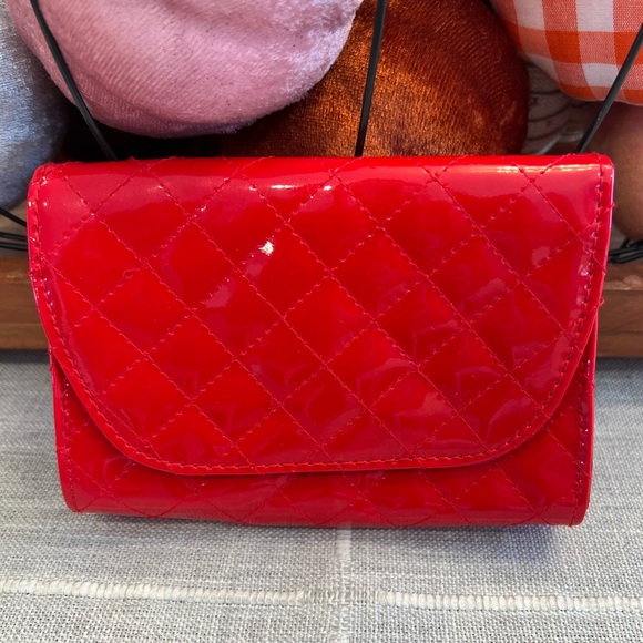 Handbags - Red Quilted Women's Bag with ID slot